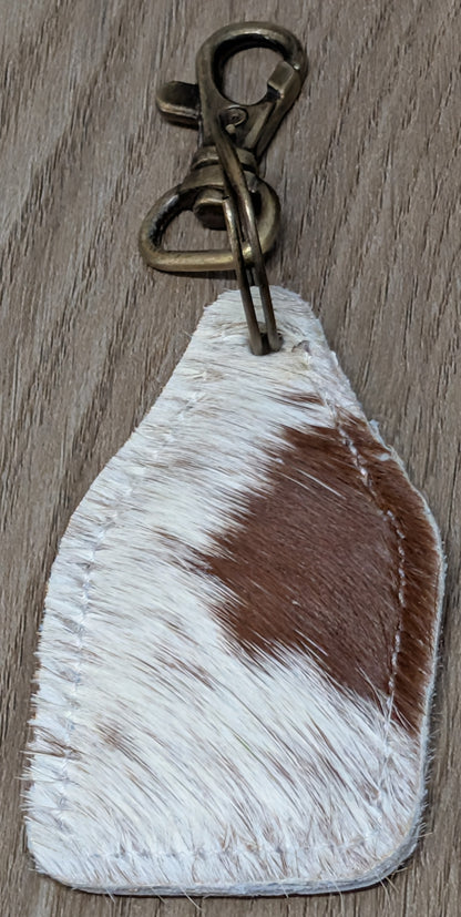 BNB Cow Hide Key Ring (Mini Cattle Tag)
