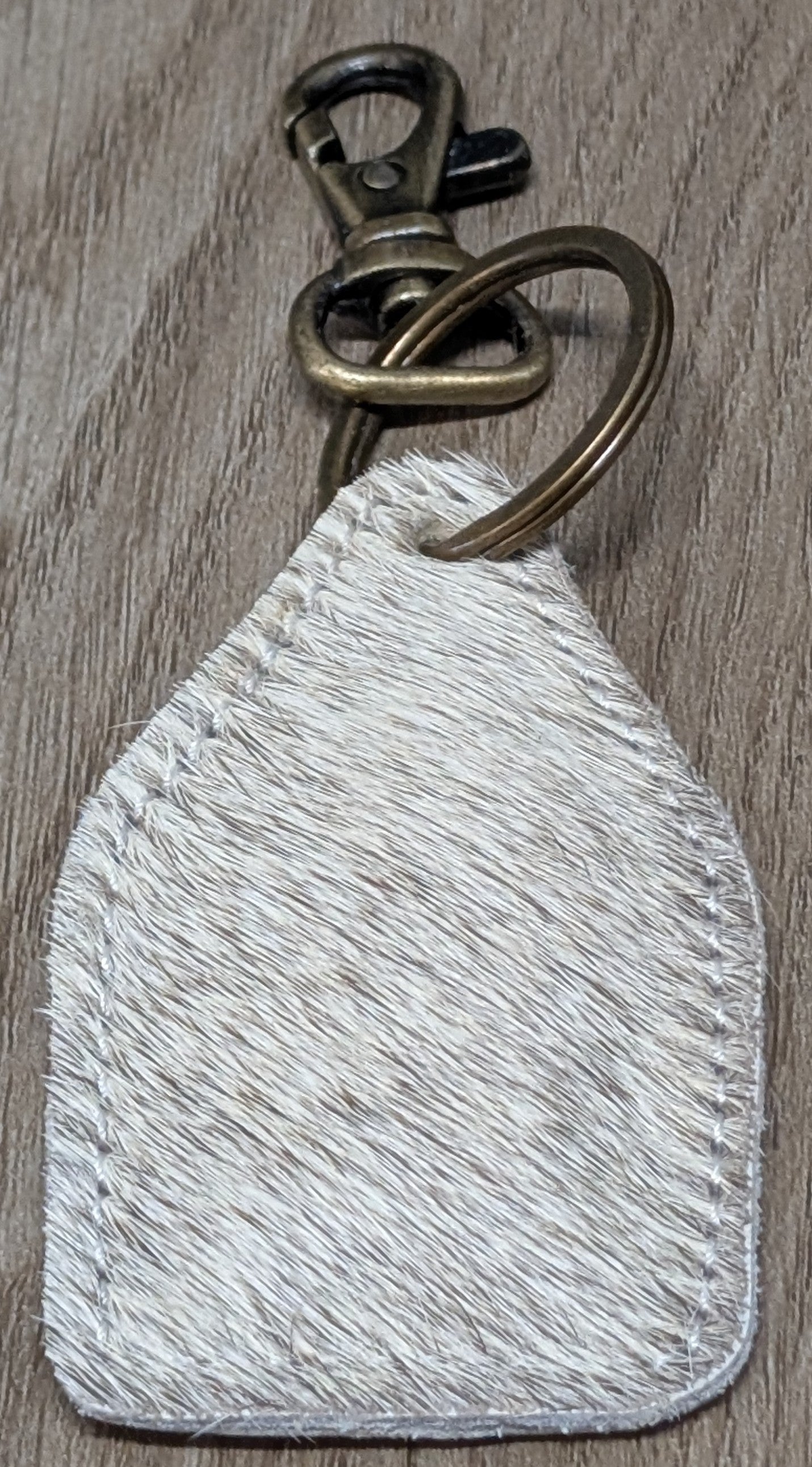 BNB Cow Hide Key Ring (Mini Cattle Tag)