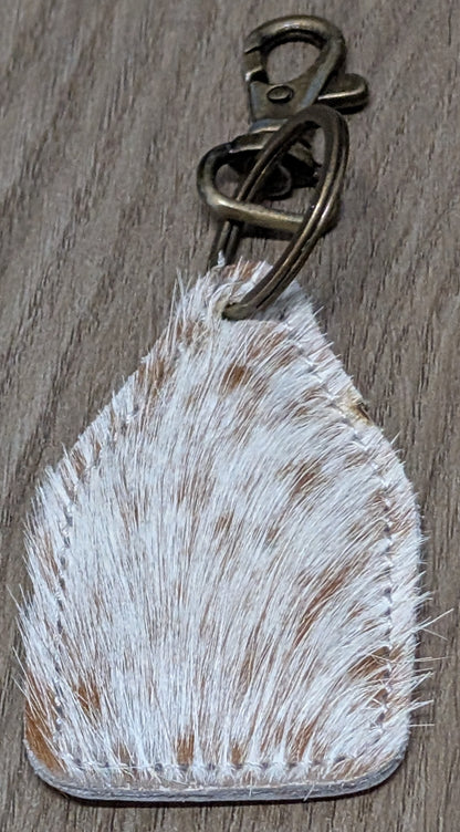 BNB Cow Hide Key Ring (Mini Cattle Tag)