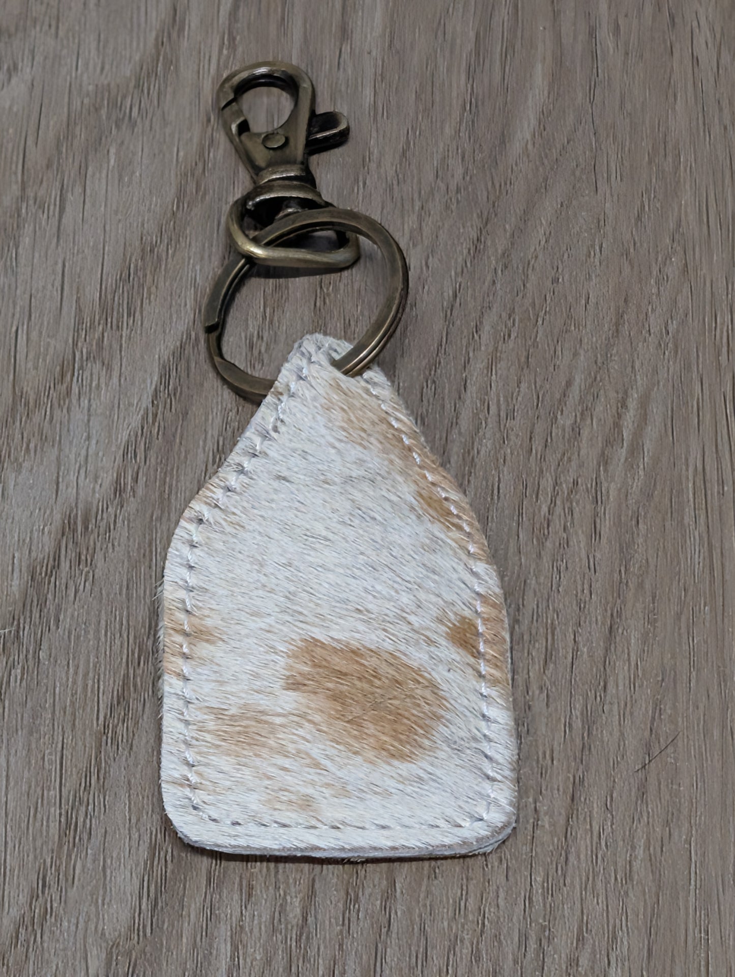 BNB Cow Hide Key Ring (Mini Cattle Tag)