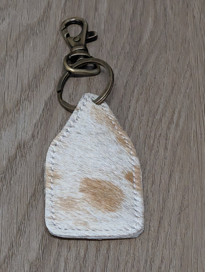 BNB Cow Hide Key Ring (Mini Cattle Tag)