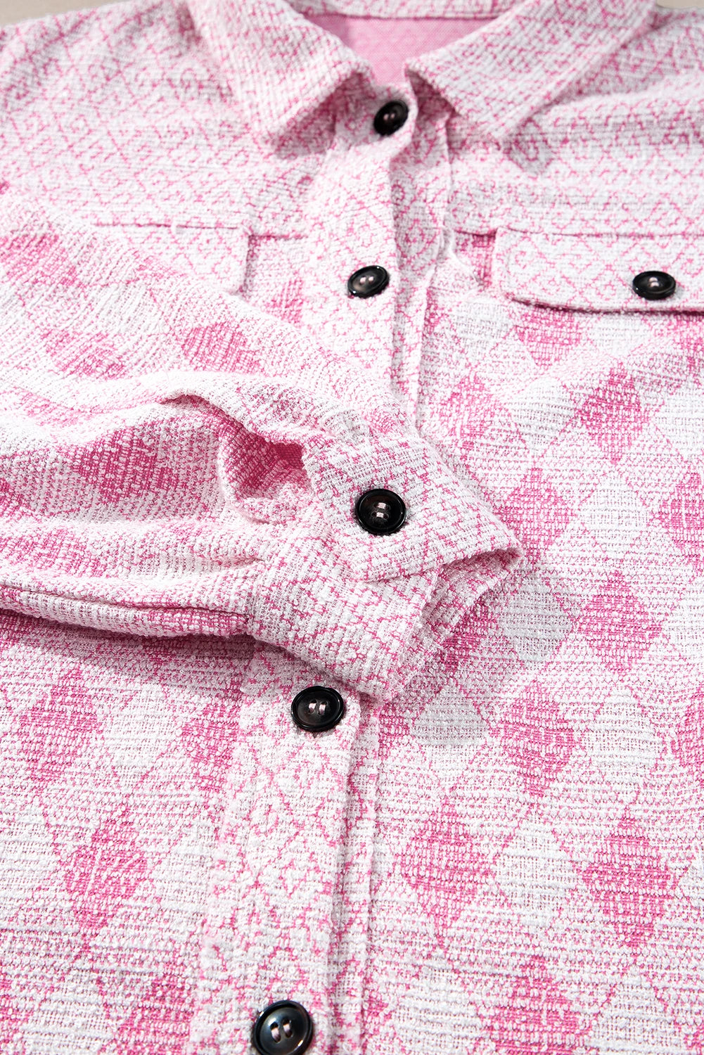 BNB Shacket - Pink - Geometric Style
