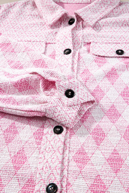 BNB Shacket - Pink - Geometric Style