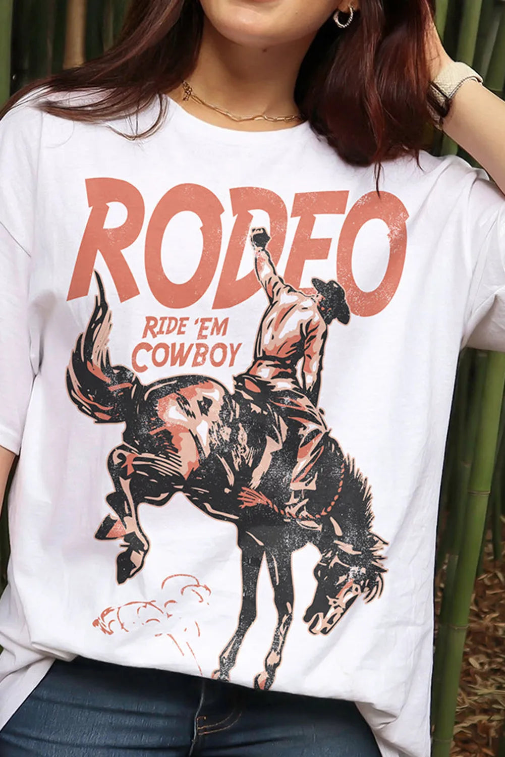 BNB Shirt - White - Rodeo Ride Em Cowboy