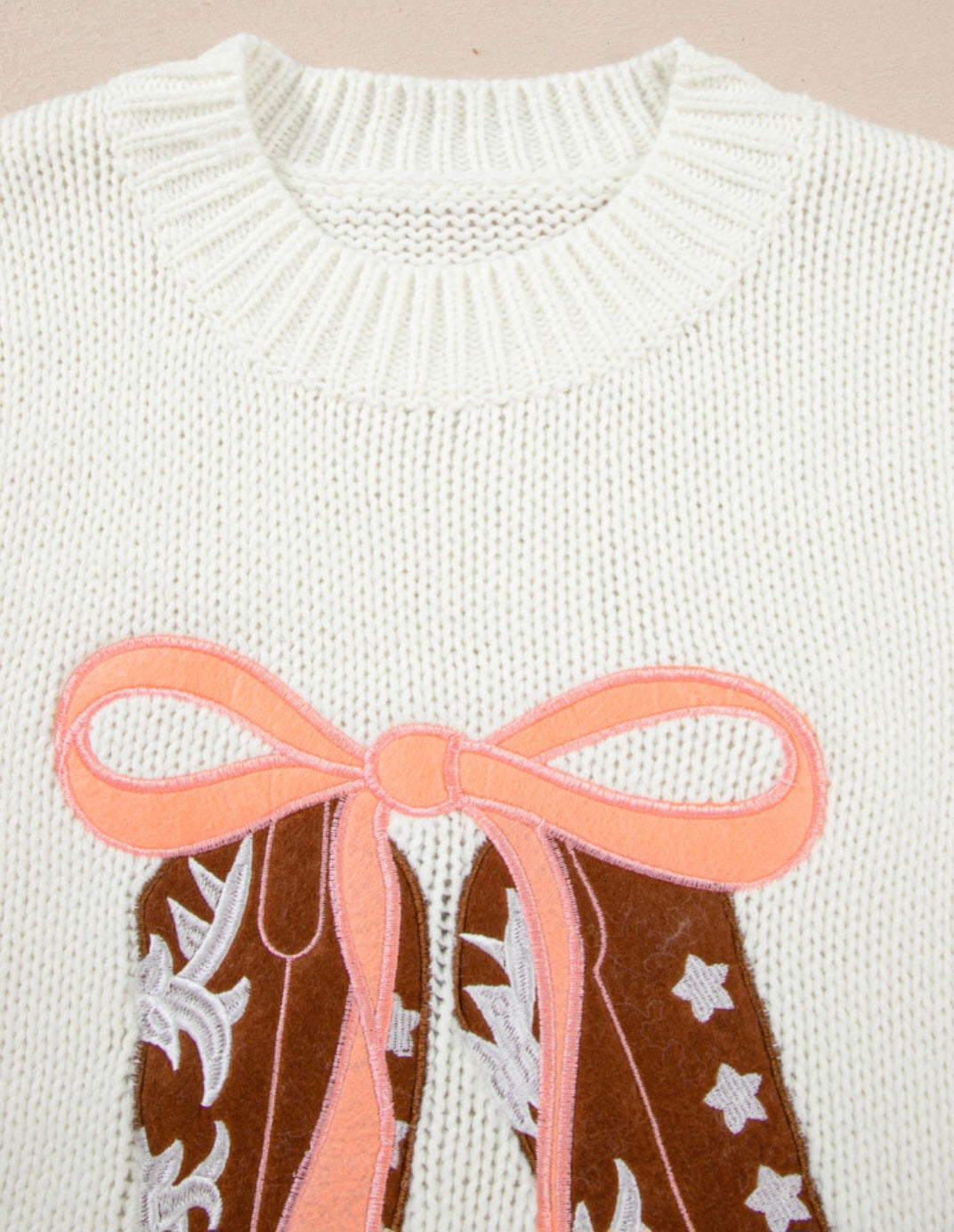 BNB Jumper - White - Bow Boots