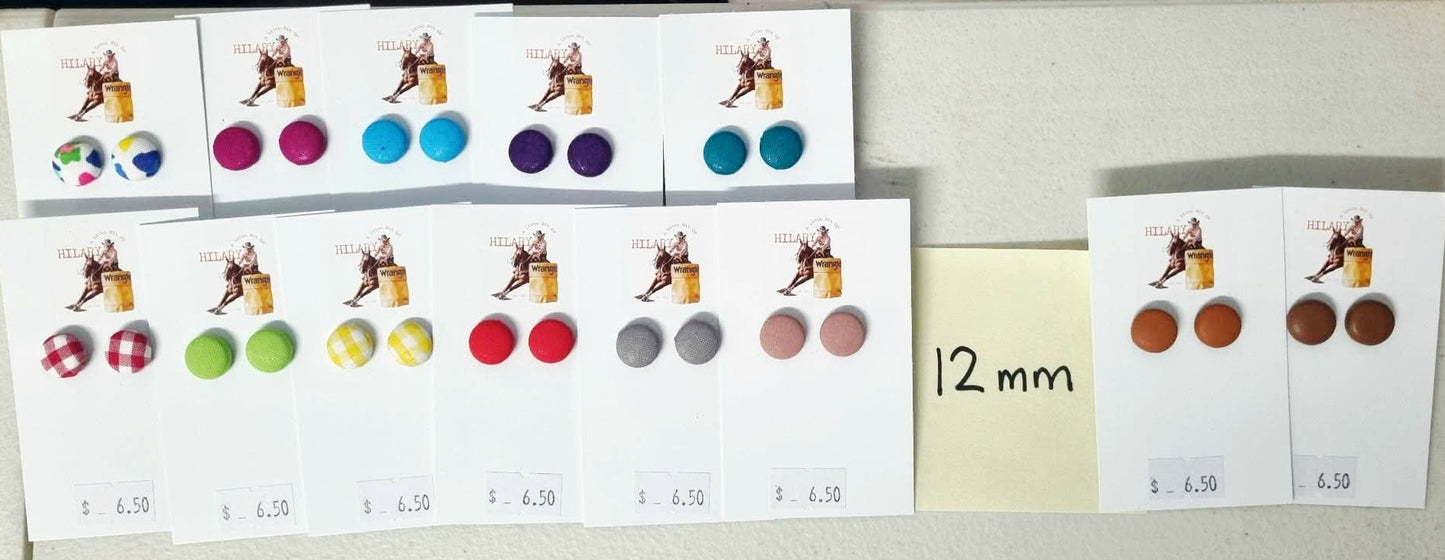 LBOH - Button Earrings 12mm