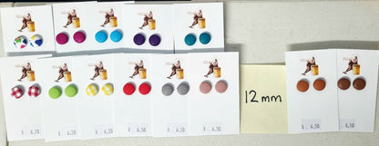 LBOH - Button Earrings 12mm