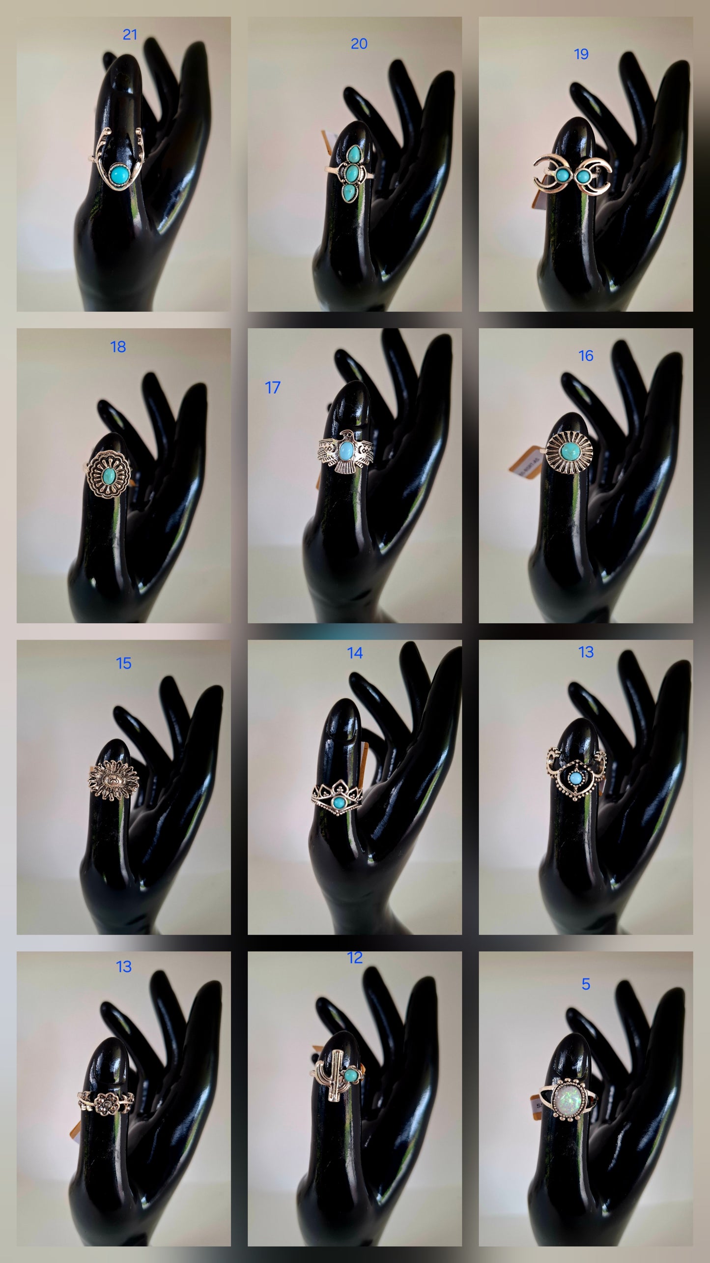 BNB Western Style Dress Rings