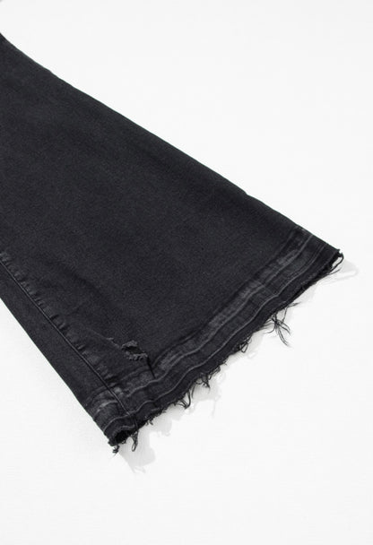 BNB Jeans- Black HW Button Front Flare