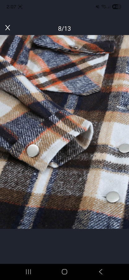 BNB Shacket - Plaid - Geometric Style