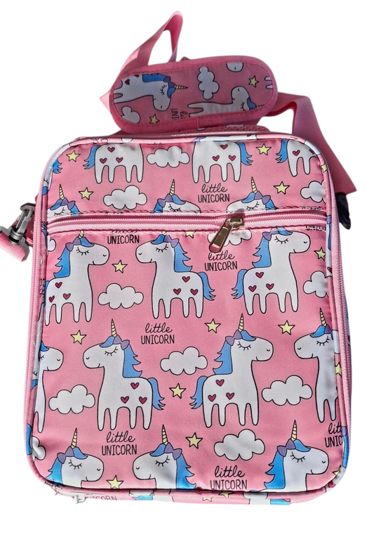 SS Insulated Cooler Bag - White Unicorns