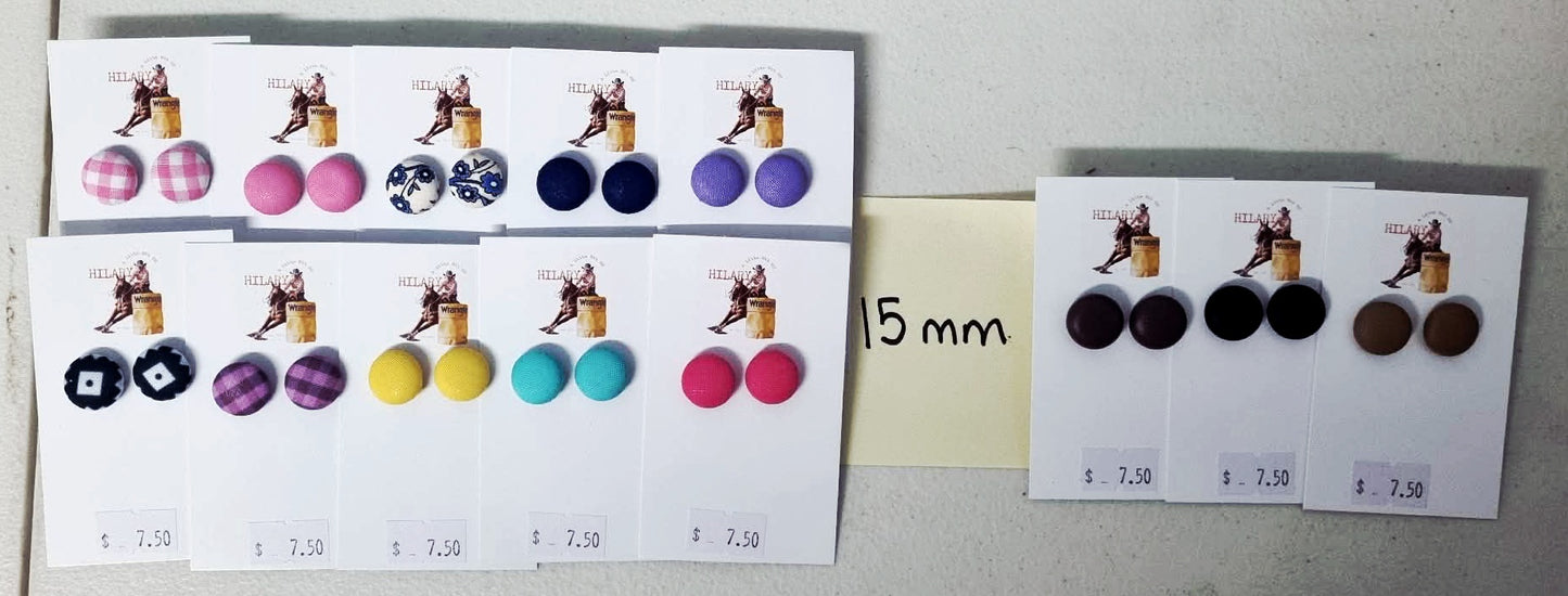 LBOH - Button Earrings 15mm
