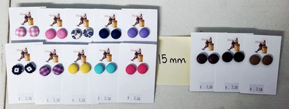 LBOH - Button Earrings 15mm