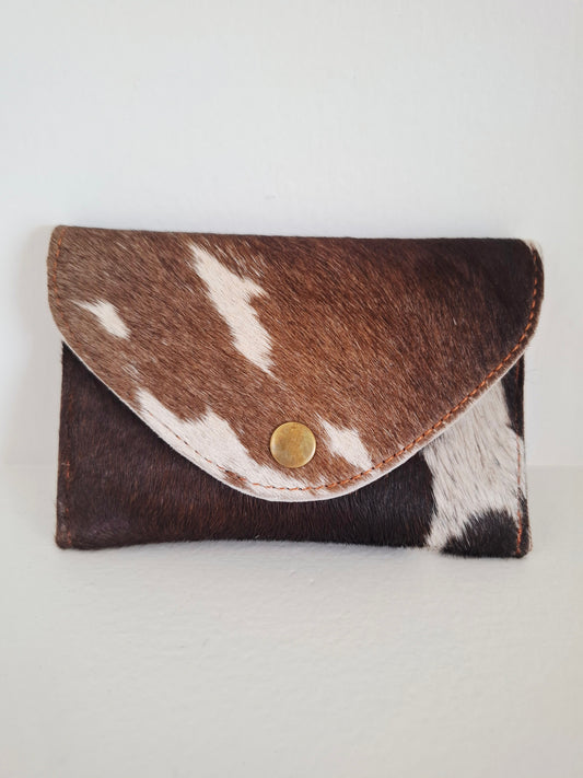 BNB Cow Hide Button Purse Mini