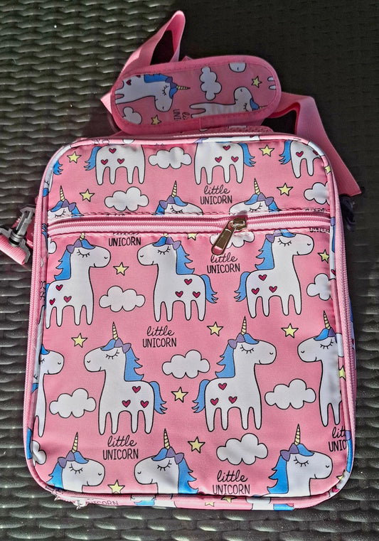 SS Insulated Cooler Bag - White Unicorns