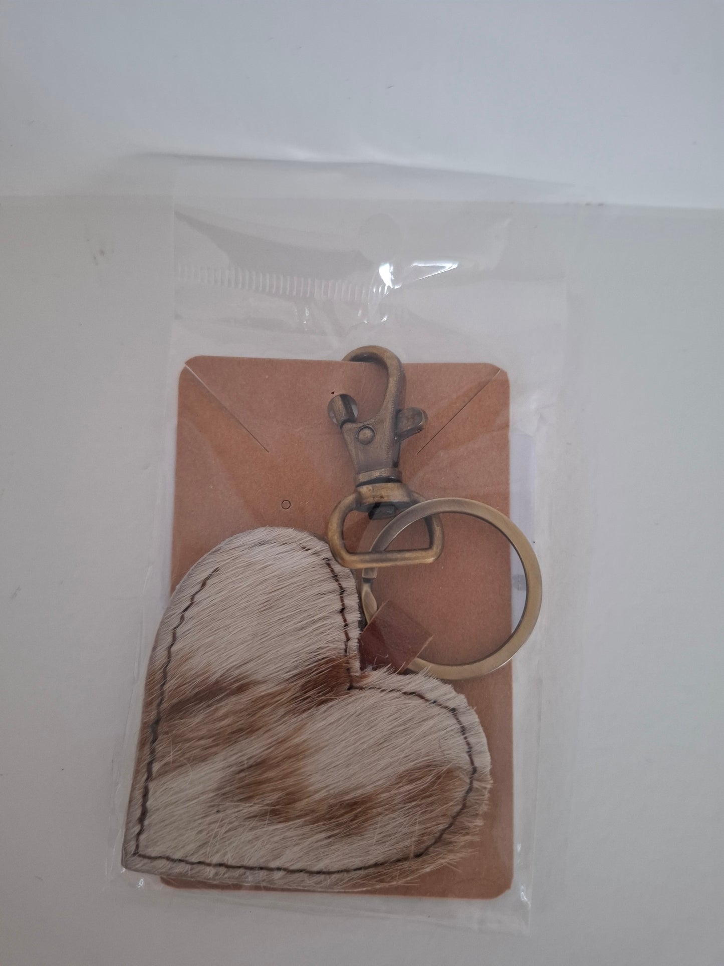 BNB Cow Hide Key Ring