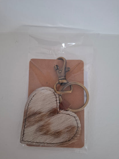 BNB Cow Hide Key Ring