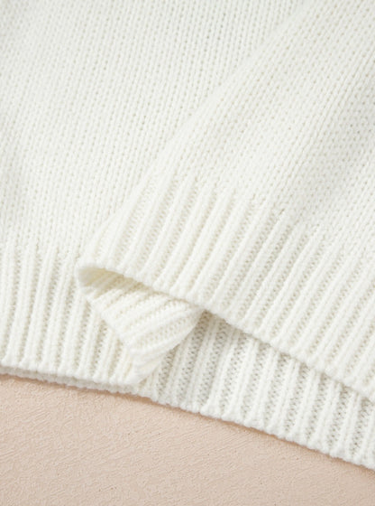 BNB Jumper - White - Bow Boots
