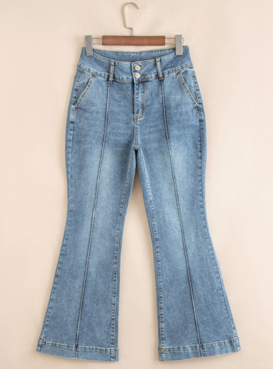 BNB Jeans - HW Piping Trim Bootcut Jeans