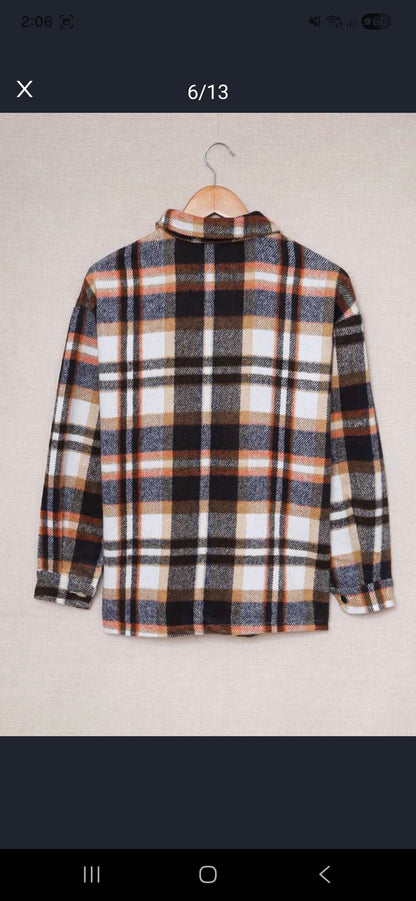 BNB Shacket - Plaid - Geometric Style