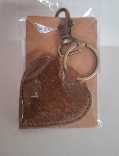 BNB Cow Hide Key Ring