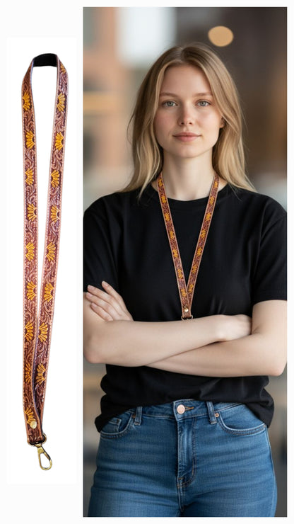 BNB Genuine Leather Western Lanyard