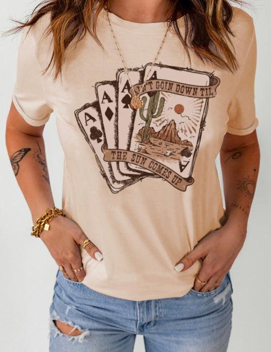 BNB Shirt - Khaki Poker Cards