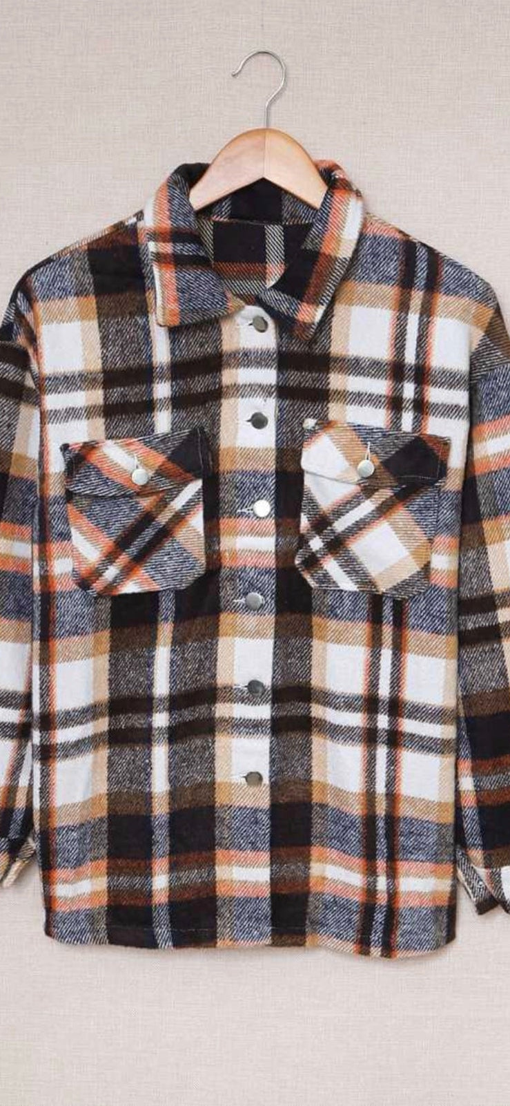 BNB Shacket - Plaid - Geometric Style