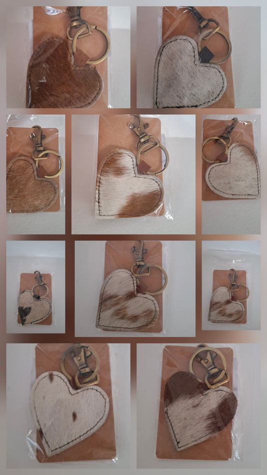 BNB Cow Hide Key Ring