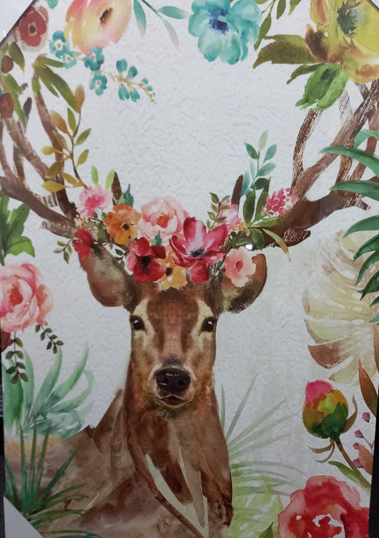 Floral Deer Canvas